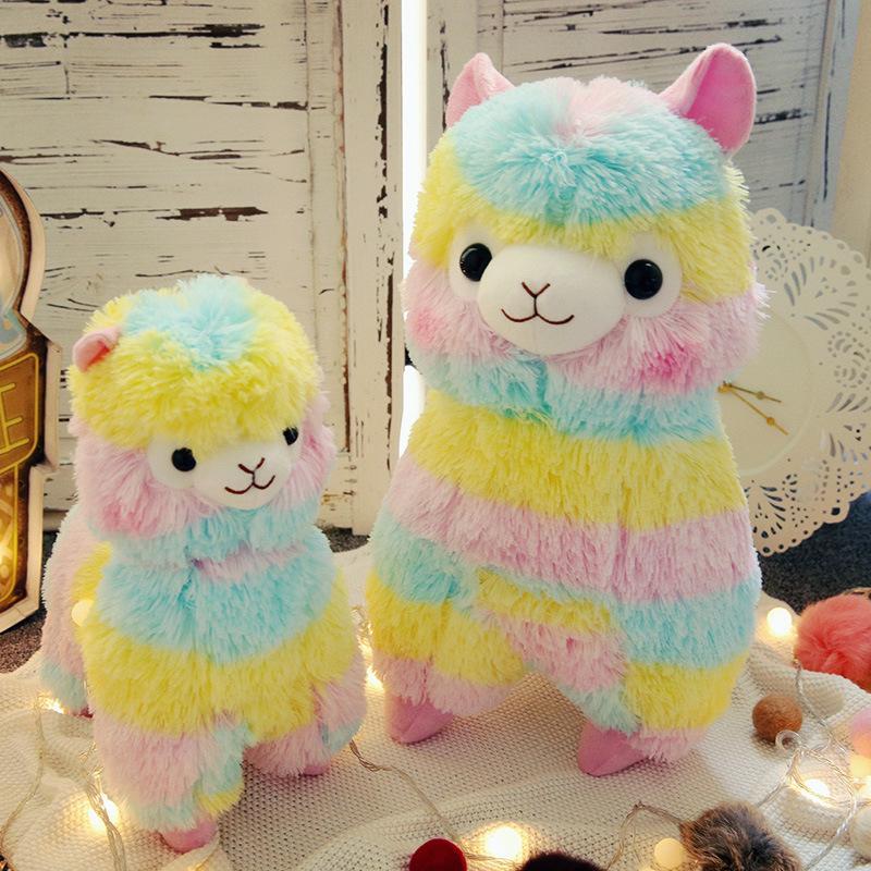 Kawaii Alpaca Plush, Cute Rainbow Alpaca Plush Toy