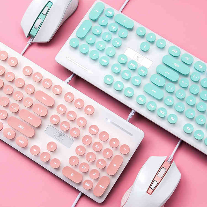 Kawaii Pastel Color Wireless Keyboard - Kawaii Fashion Shop