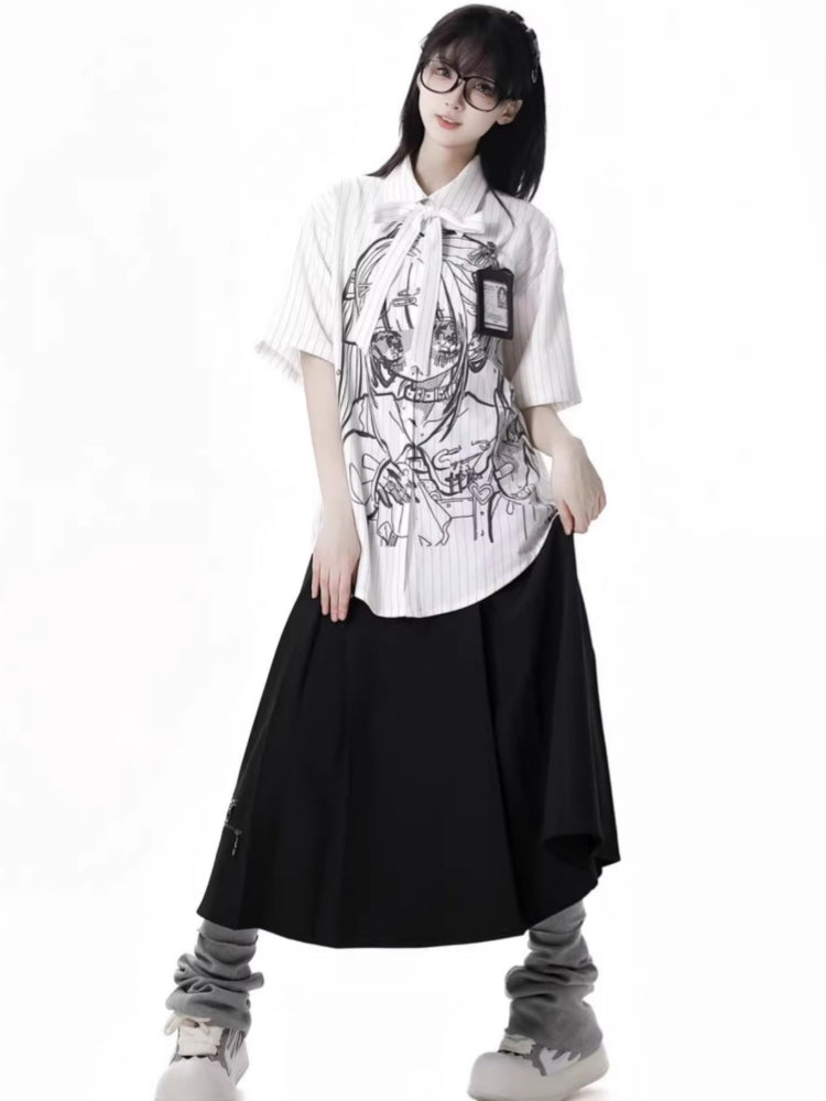 Harajuku Street Style Anime Graphic Shirt/Top/Skirt
