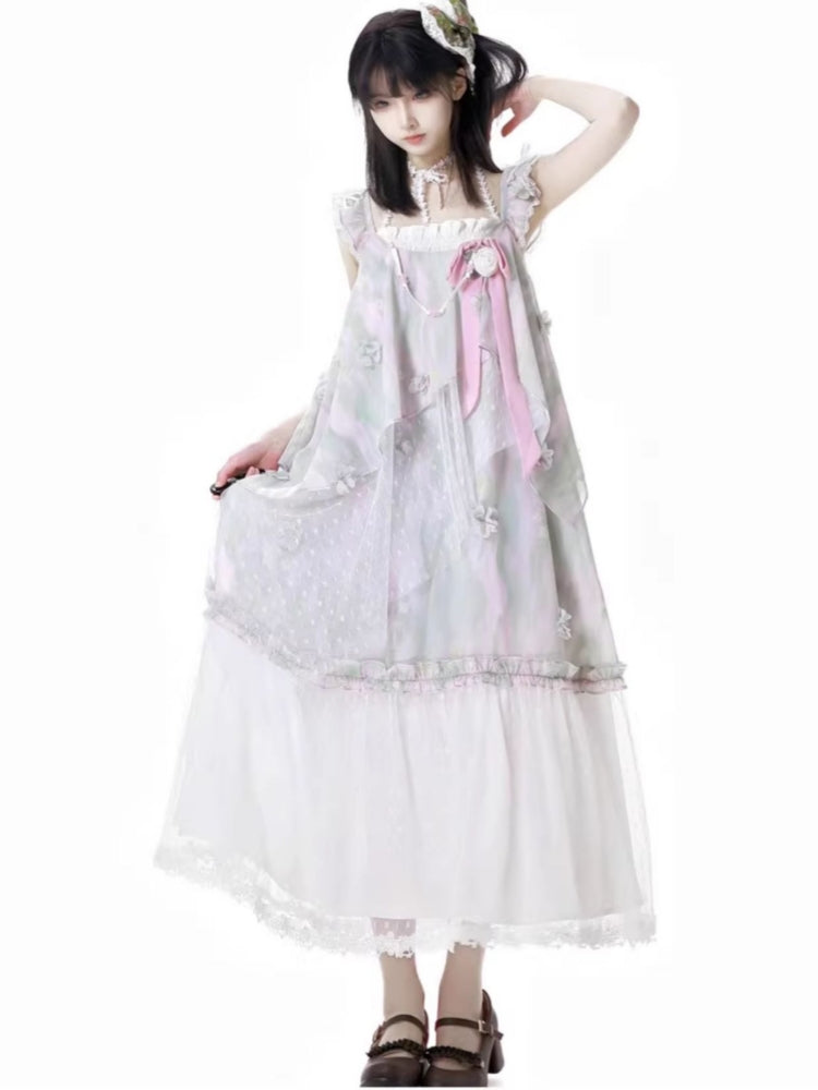 Vacation beach 3D floral top / long skirt / shorts