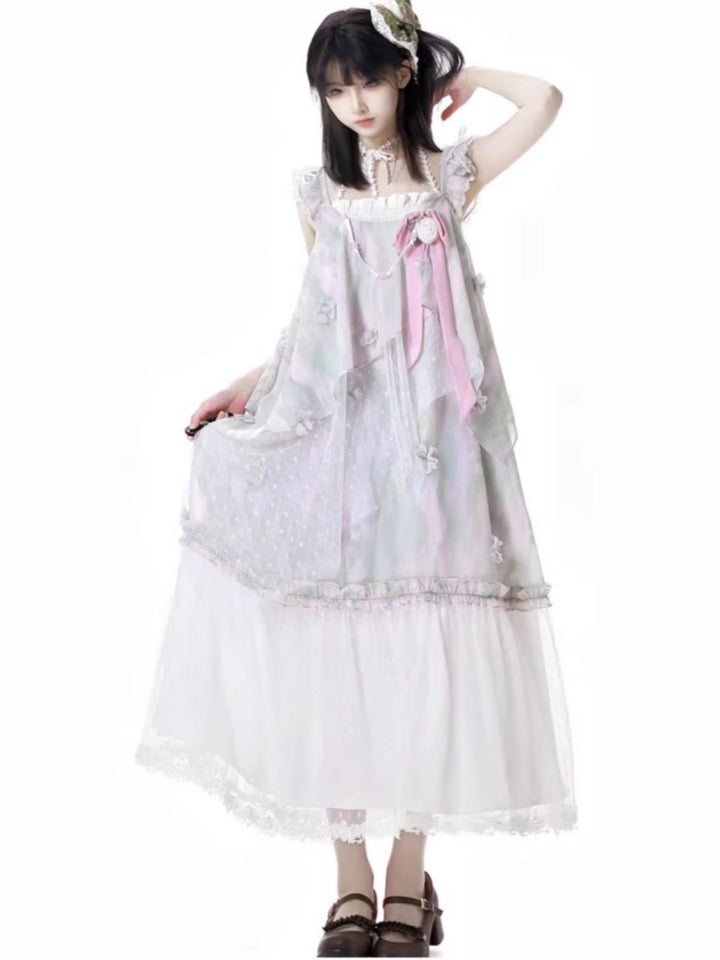 Vacation beach 3D floral top / long skirt / shorts