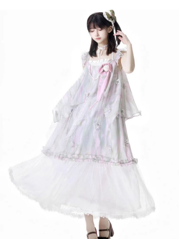 Vacation beach 3D floral top / long skirt / shorts