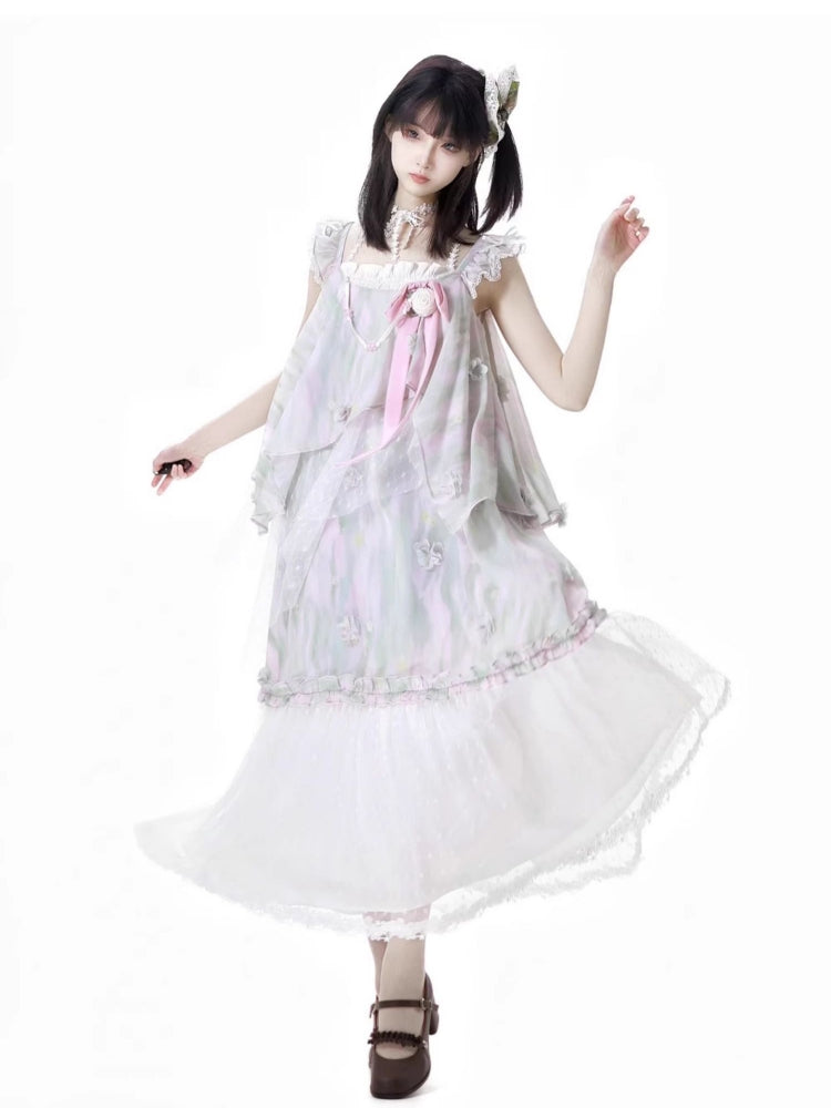 Vacation beach 3D floral top / long skirt / shorts