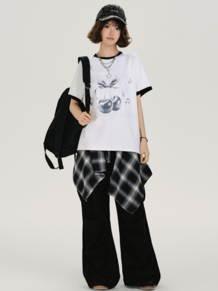 Sweetheart Cherry Print T-shirt