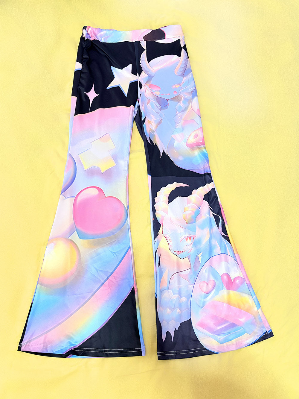 Pastel Anime Girl Flare Pants
