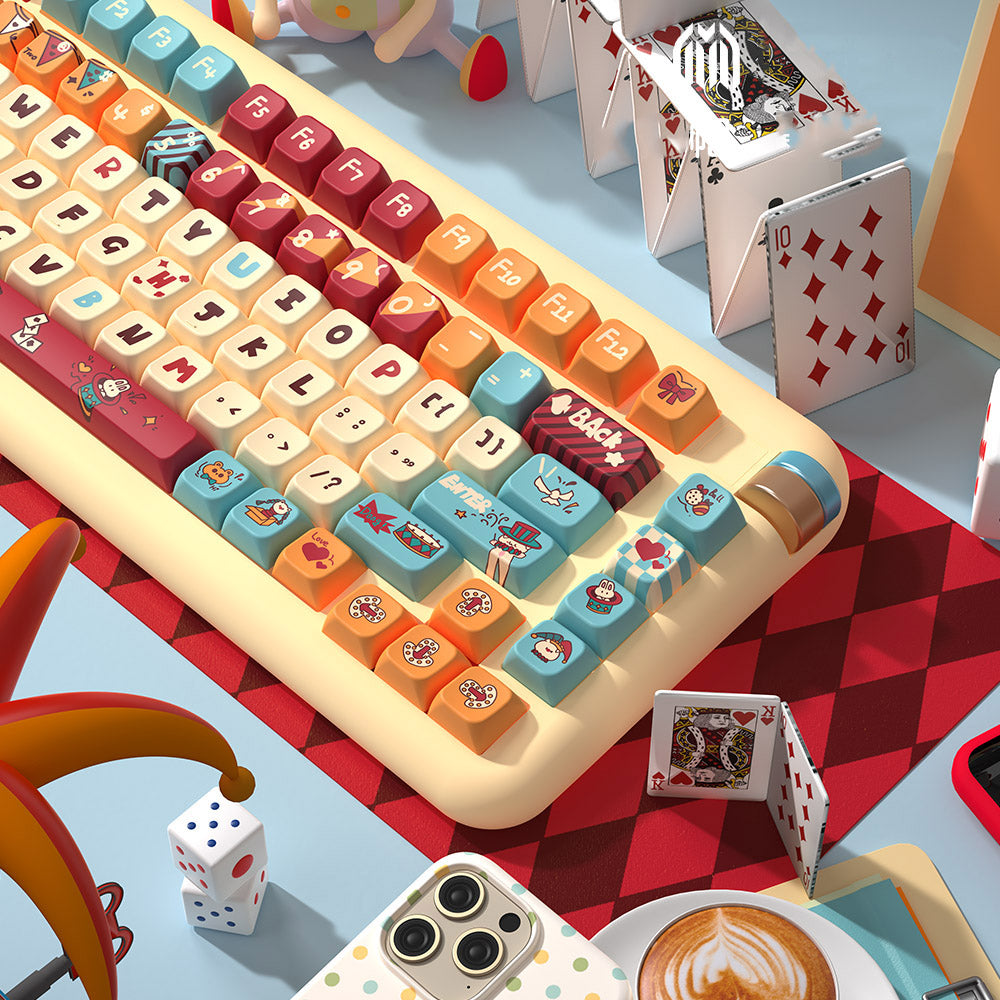 Cat Circus Theme Keycap Set for Mechanical Keyboards