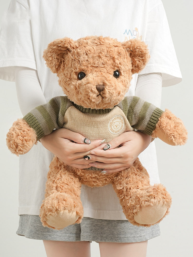 Cute Curly Rose Plush Teddy Bear Doll