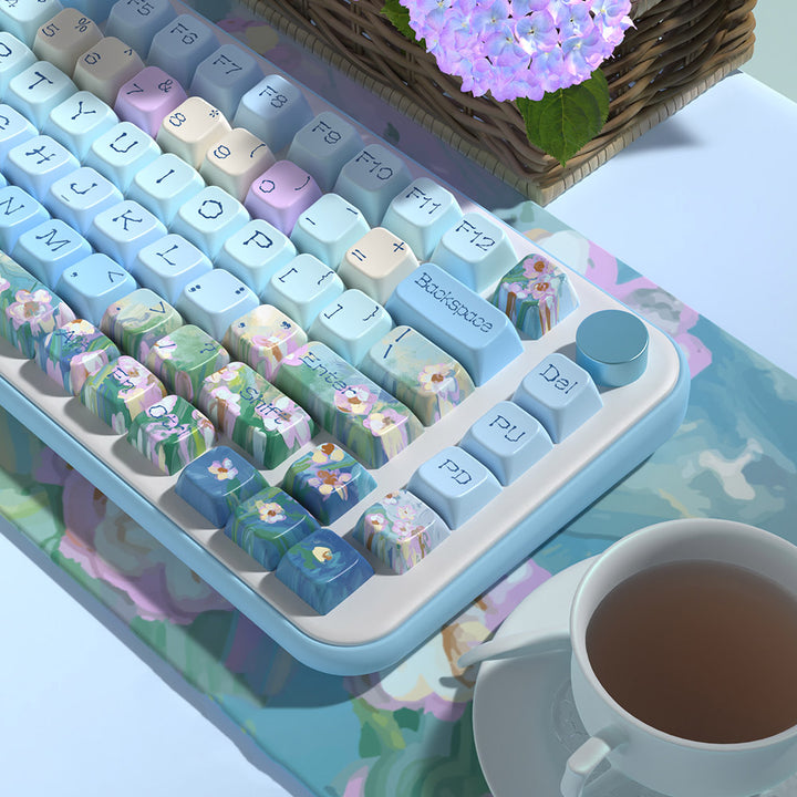 Cute Daisy Theme Keycaps Set for Mechanical Keyboards