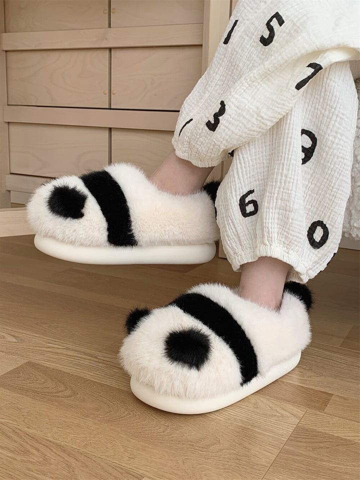 Lovely Panda Plush Slippers