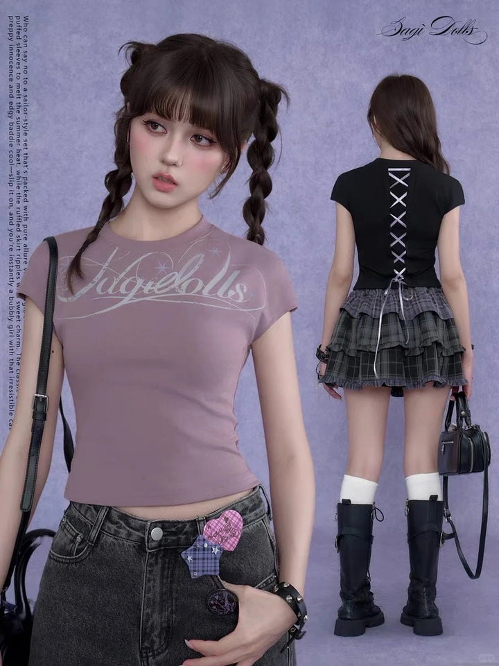Gothic Star Script Baby Tee