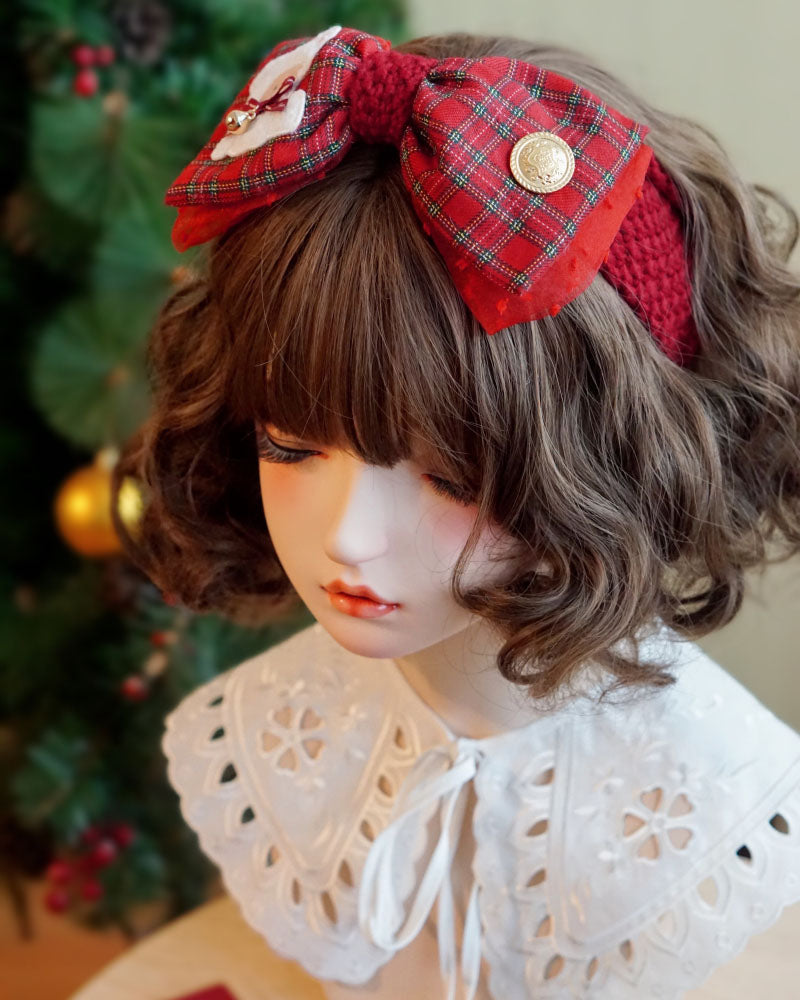 Bear Christmas Bow Headband