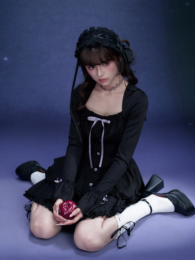 Black Tiered Cake Dress