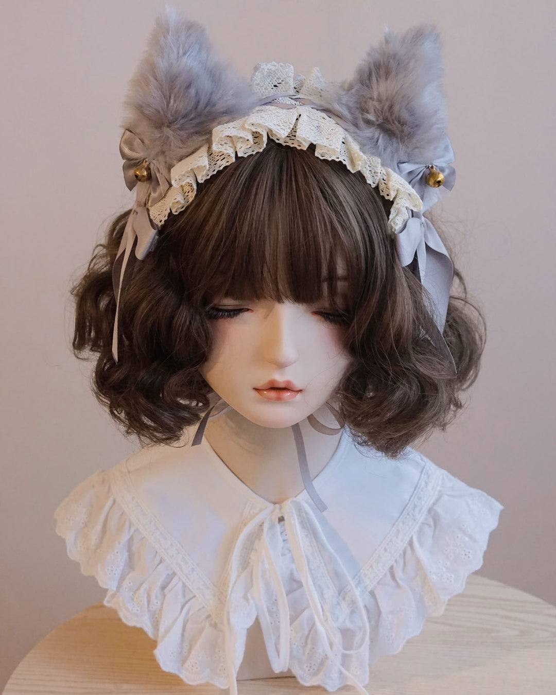 Gray Fox Ear Cat Ear Headband