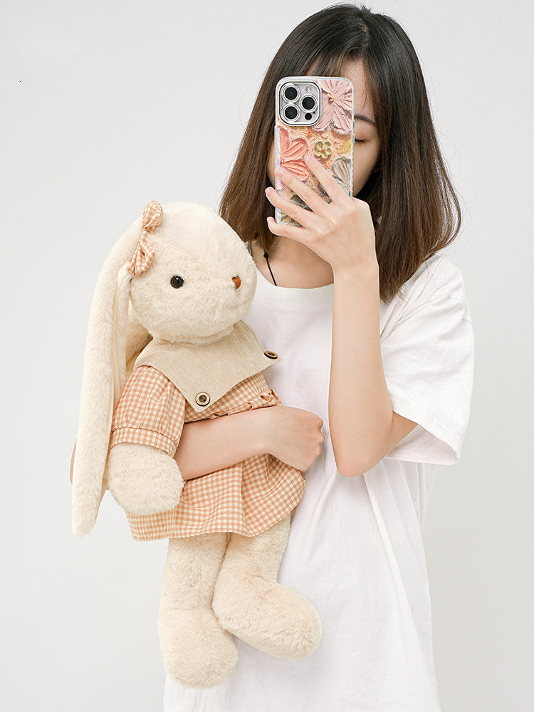 Cute Pastoral Long-Eared Stuffed Bunny Plush