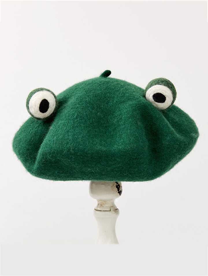 Funny Frog Handmade Wool Hat