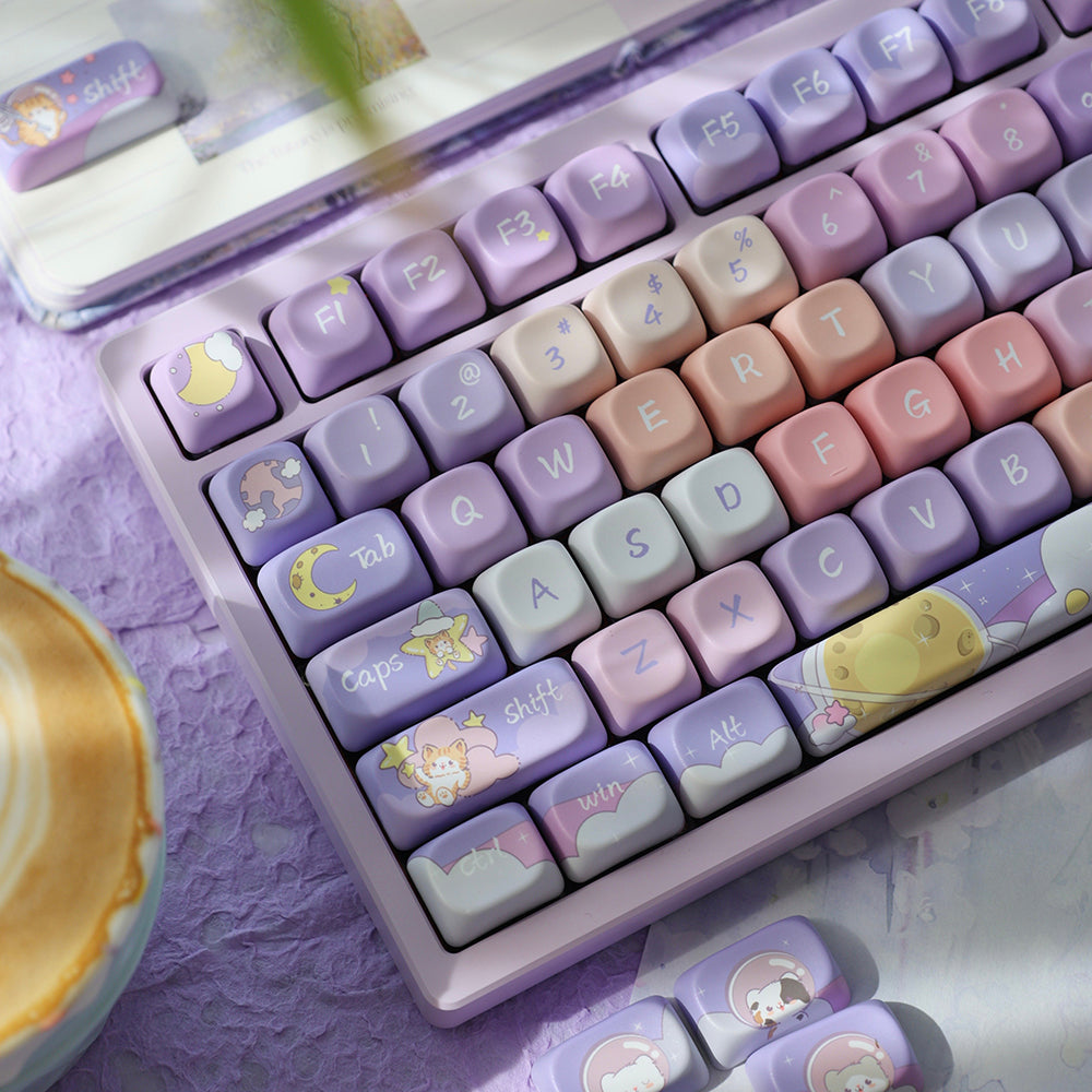 Cute Cat Keycaps Set for Mechanical Keyboards