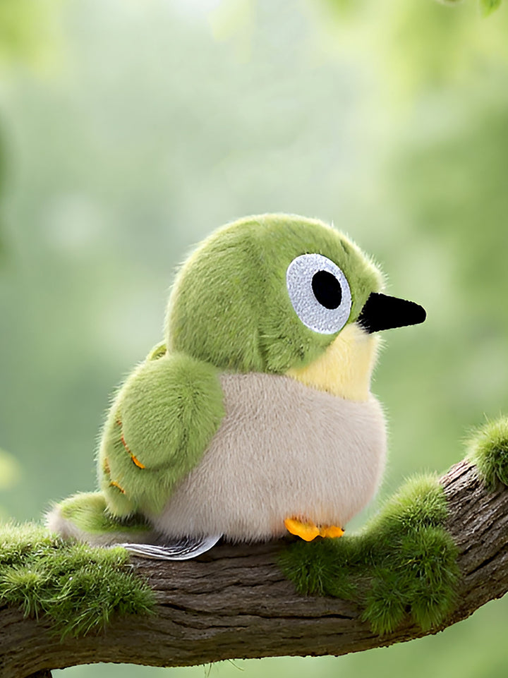 Green White Eye Bird Plush Toy