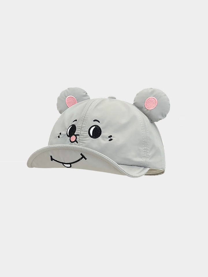 Grey Cartoon Mouse Ear Baseball Cap