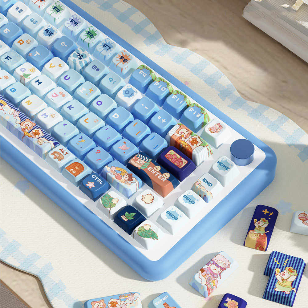 Meow Adventure Theme Keycaps for Mechanical Keyboards