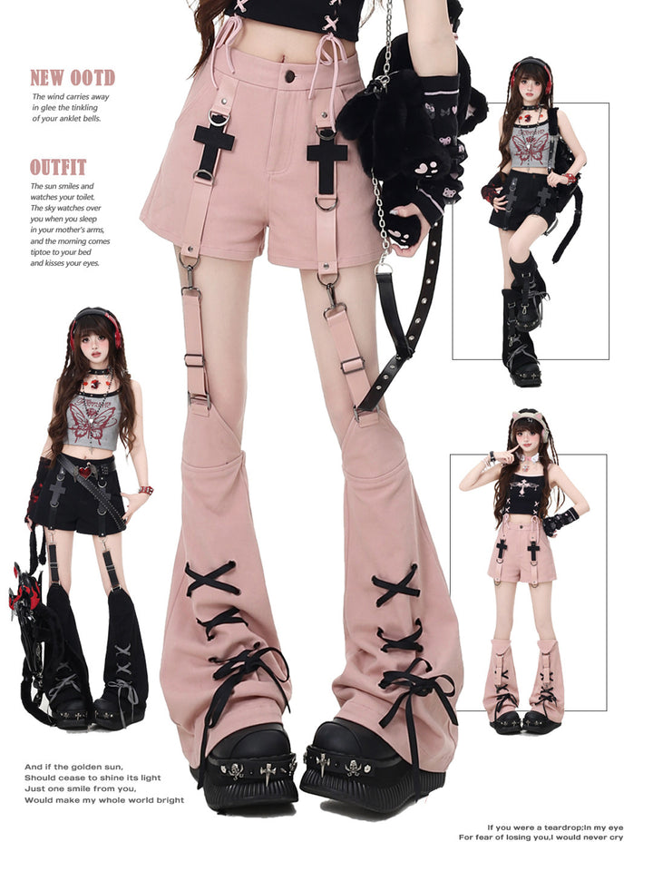 Y2K Detachable Leg Warmer Shorts