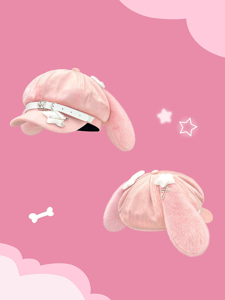 Cute Plush Bunny Ear Cap