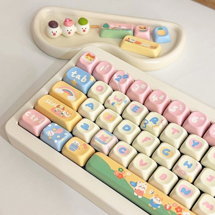 Kawaii Kindergarten Keycaps Set for Mechanical Keyboards
