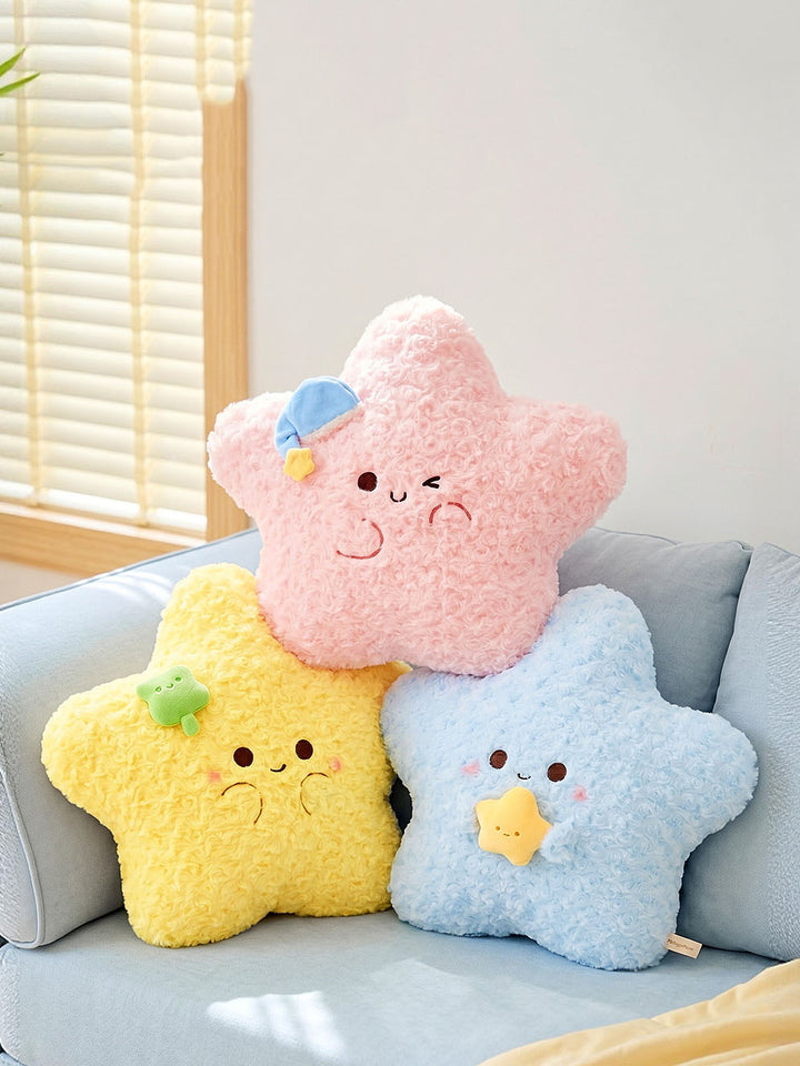 Pastel Curly Star Plush Pillow