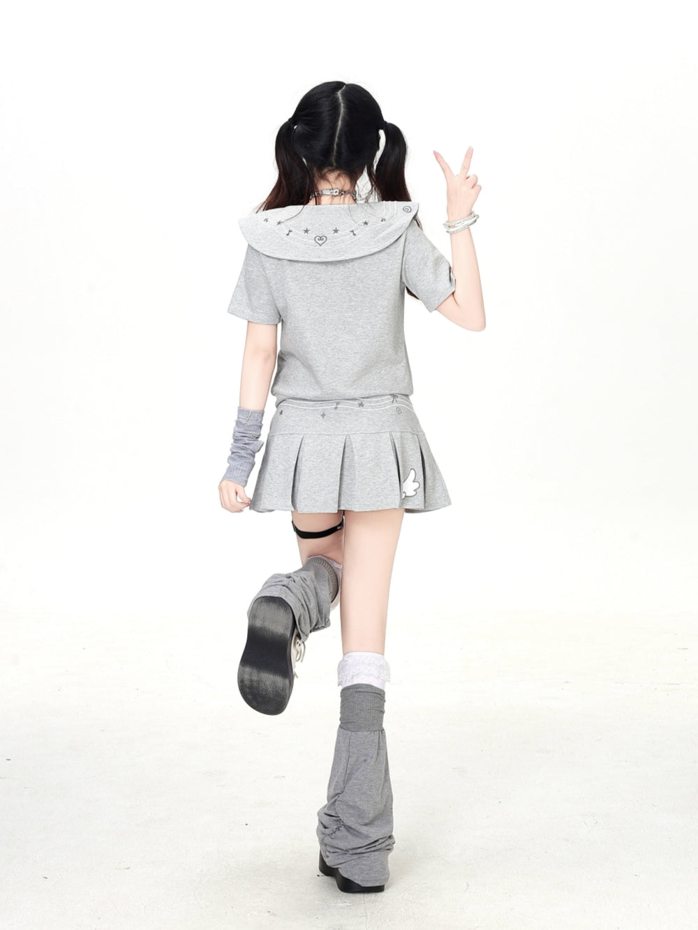 Grey Star Sailor Top Skirt