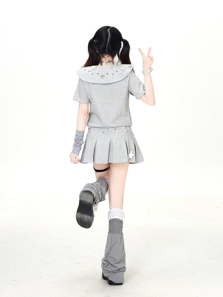 Grey Star Sailor Top Skirt