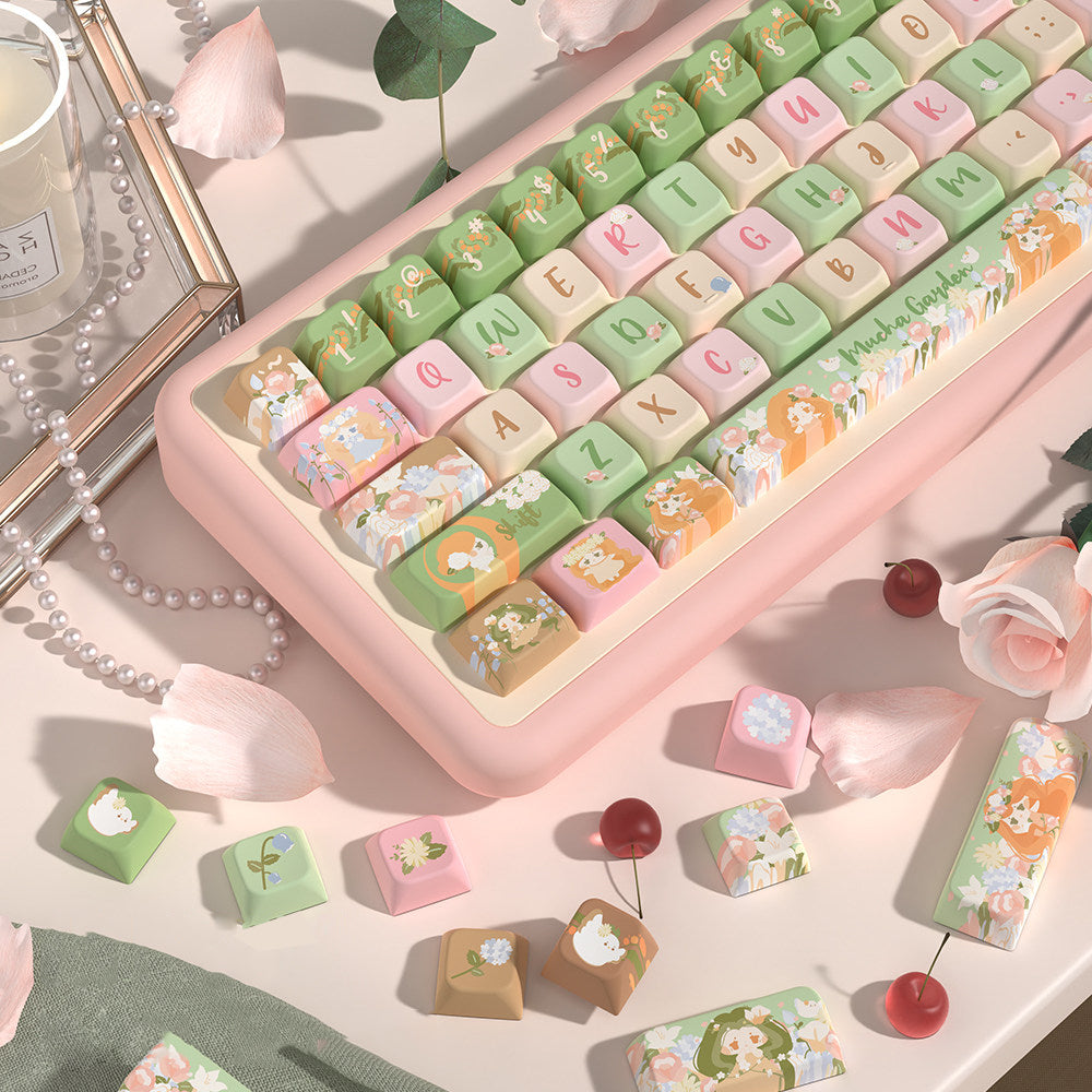 Mucha Garden Art Nouveau Keycaps for Mechanical Keyboards