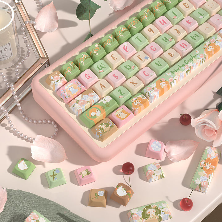 Mucha Garden Art Nouveau Keycaps for Mechanical Keyboards