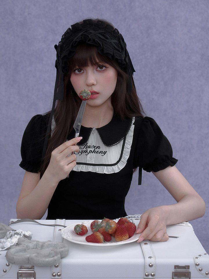 Gothic Ruffle Series Top Skirt