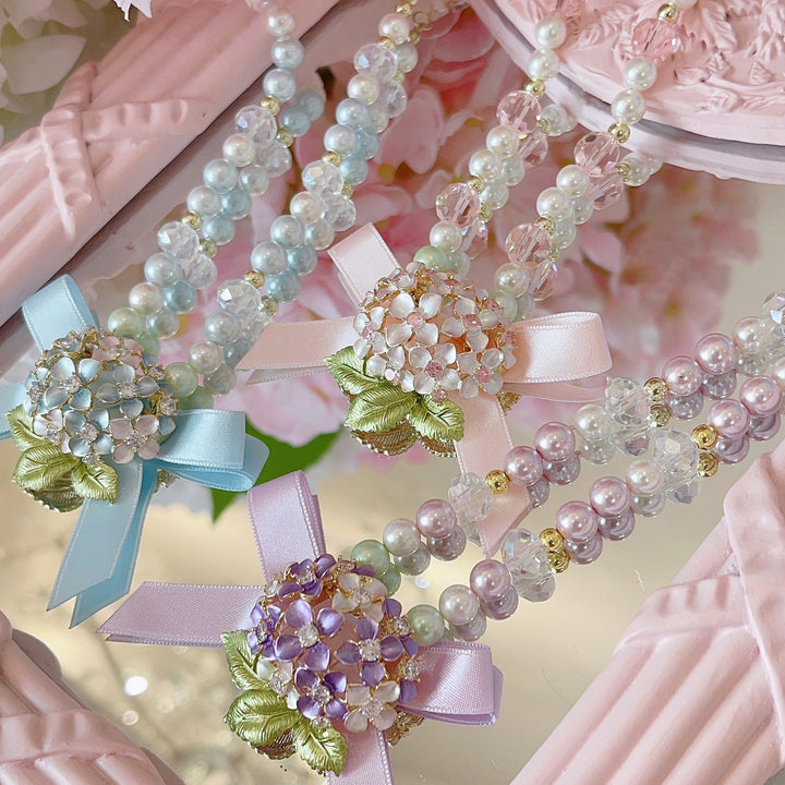 Hydrangea Pearl Necklace