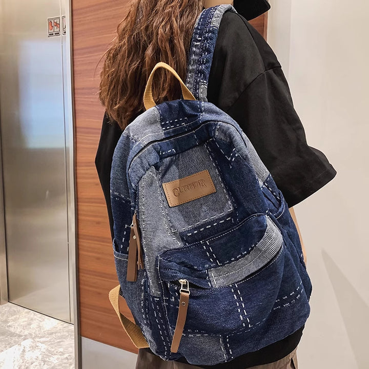 Vintage Denim Backpack