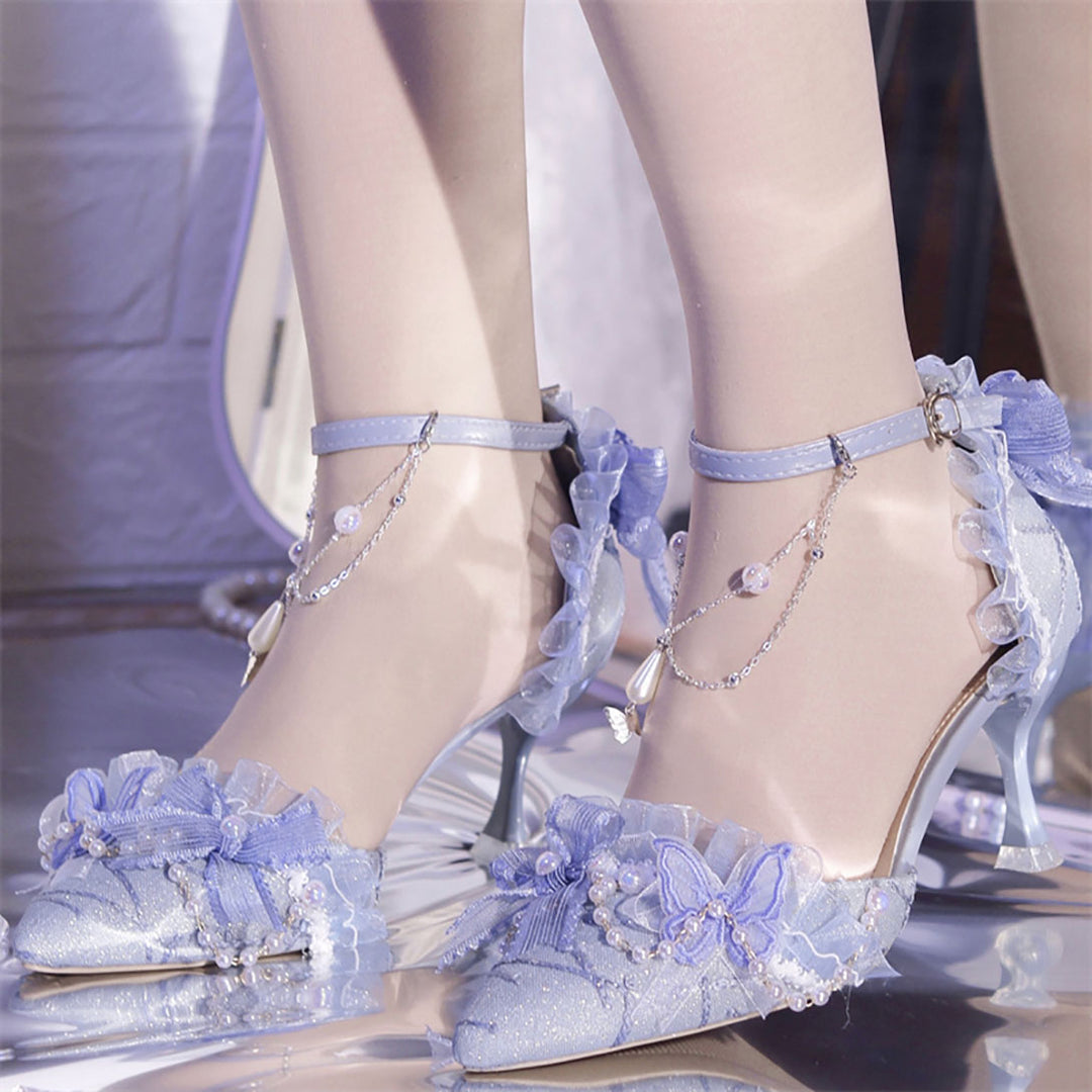 Elegant Bow Decoration Lolita High Heels