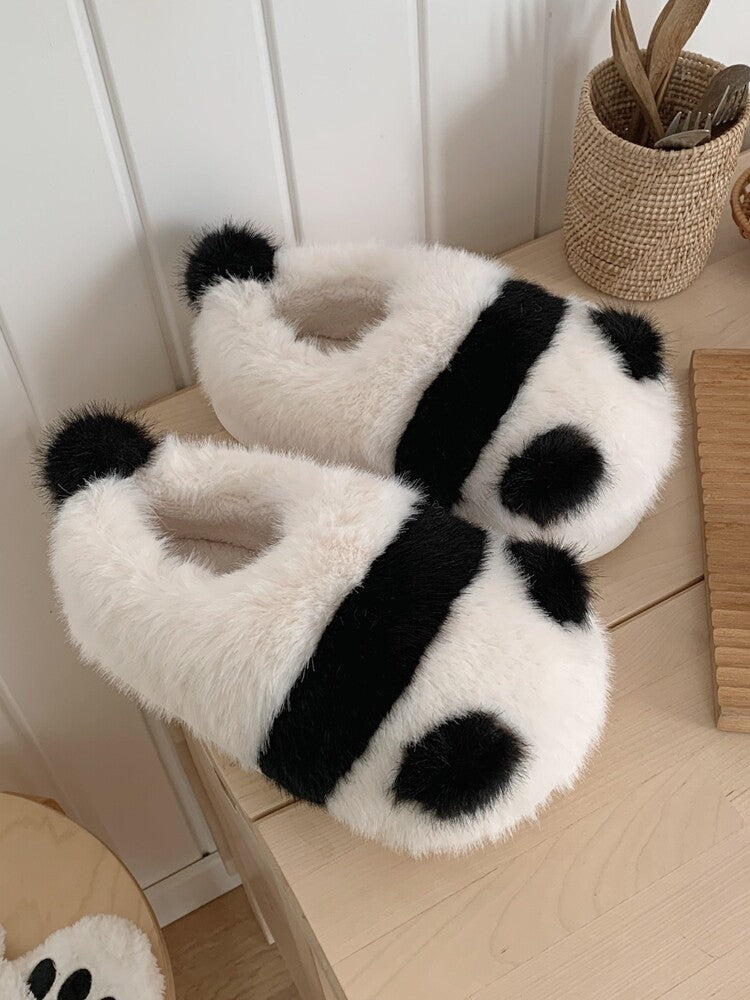 Lovely Panda Plush Slippers
