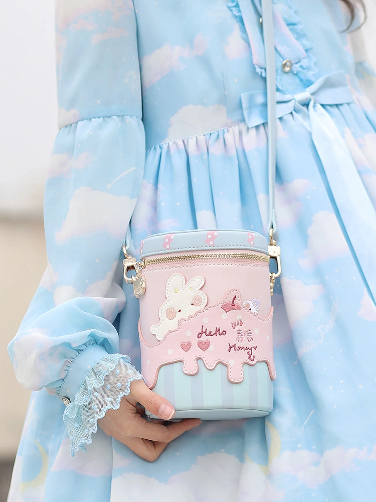 Cute Bunny Embroidery Shoulder Bag