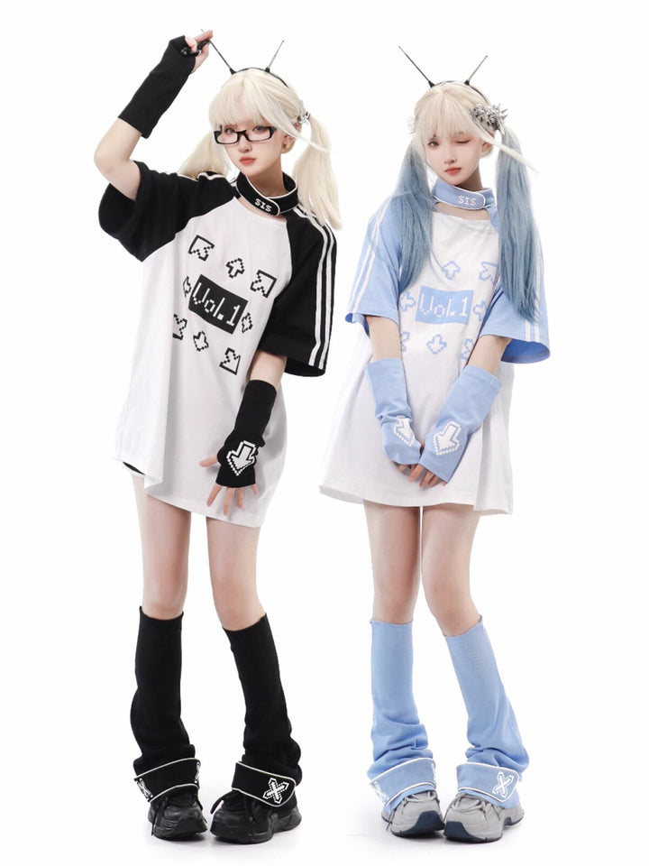Pixel Arrow T Shirt Shorts