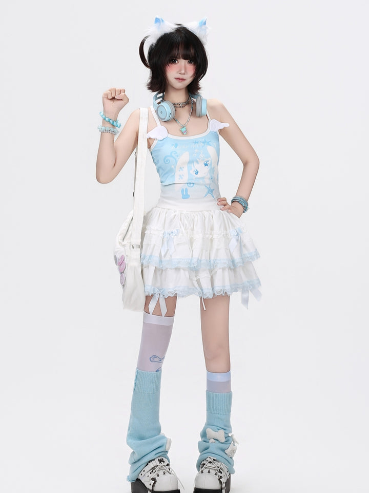 Pastel Blue Angel Wing Camisole