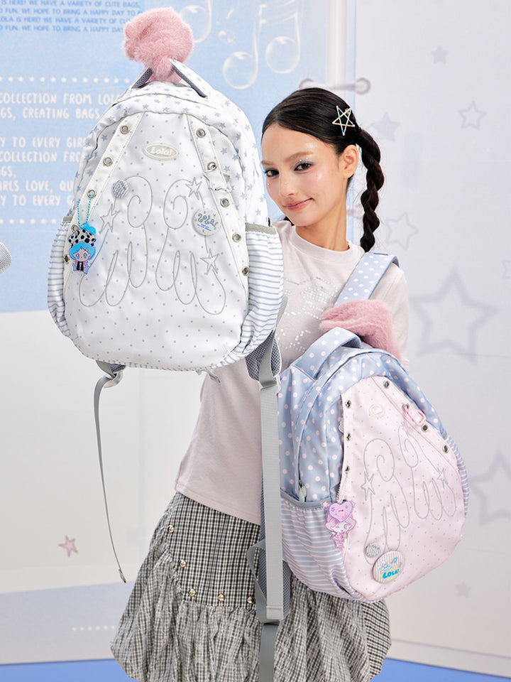 Star Print Shell Shape Ita Backpack