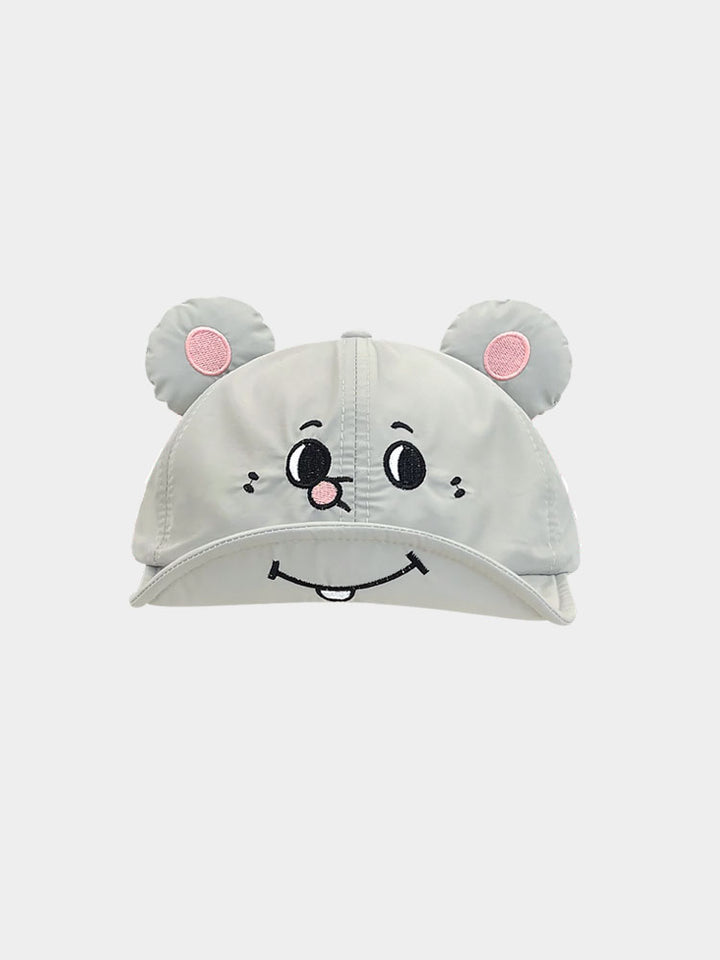 Grey Cartoon Mouse Ear Baseball Cap