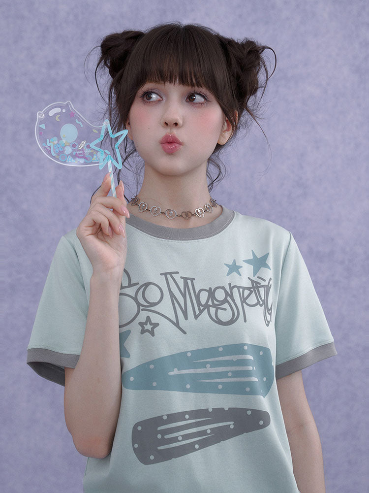 So Magnetic Pastel Ringer T-shirt