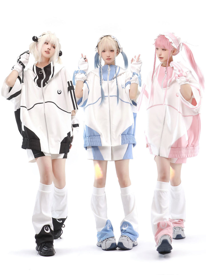 Subculture Cyber Jersey Jacket Arm Warmers Leg Warmers Shorts Pants Headband