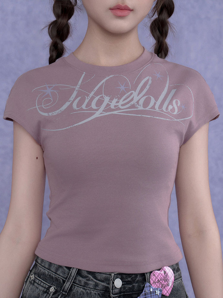 Gothic Star Script Baby Tee