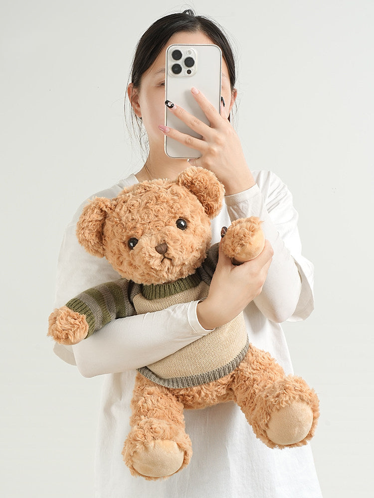 Cute Curly Rose Plush Teddy Bear Doll