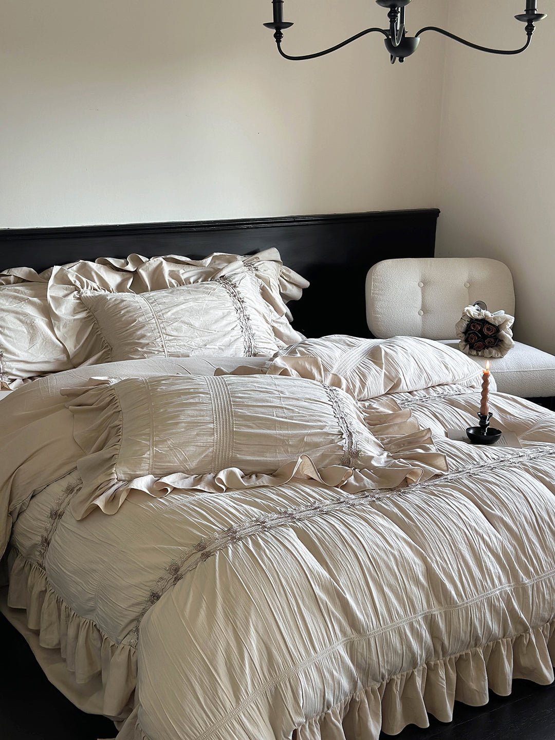 Country Farmhouse Style Ruffle Bedding Set