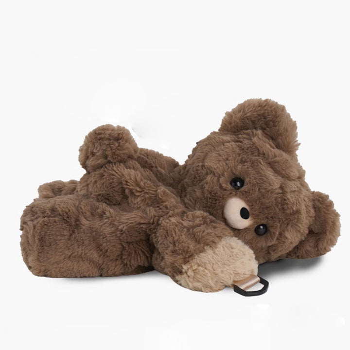 Cute Bear Lying Plush Backpack