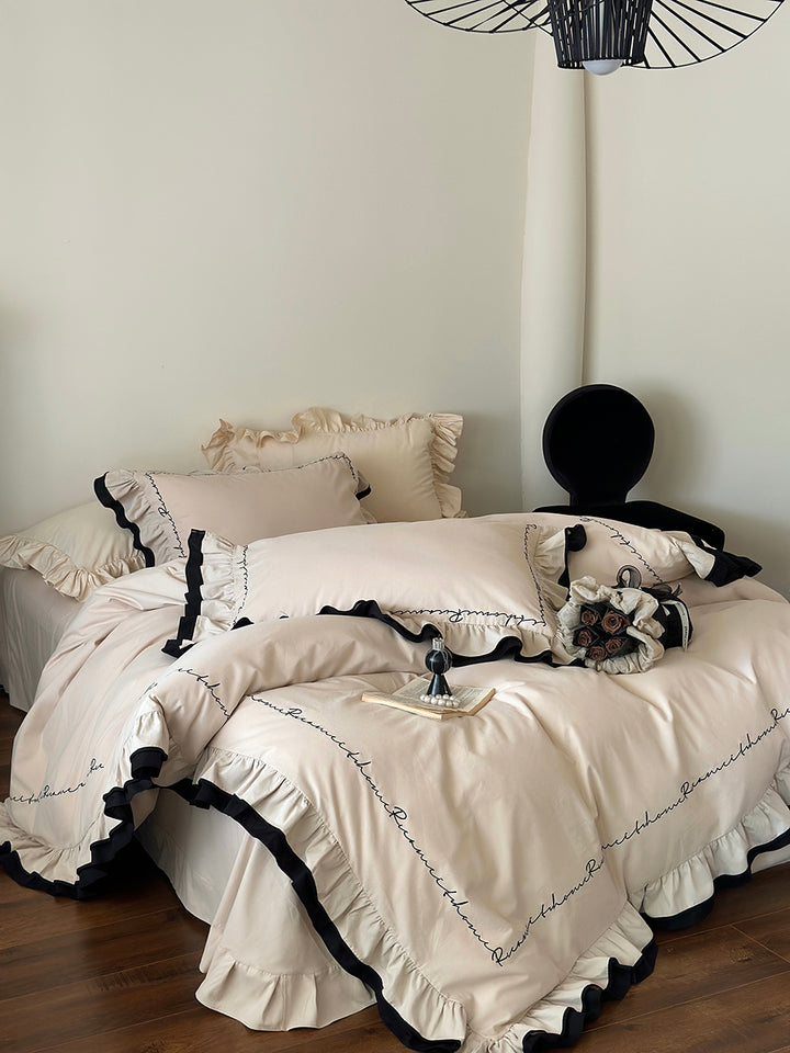 Vintage Embroidered Autumn/Winter Lace Cotton Duvet Cover