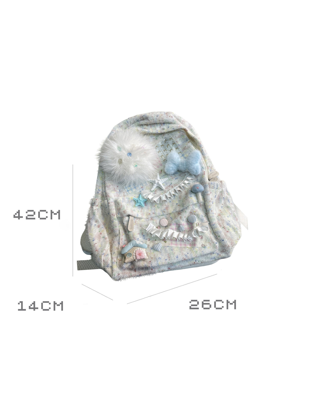 Pastel Floral Tweed Backpack