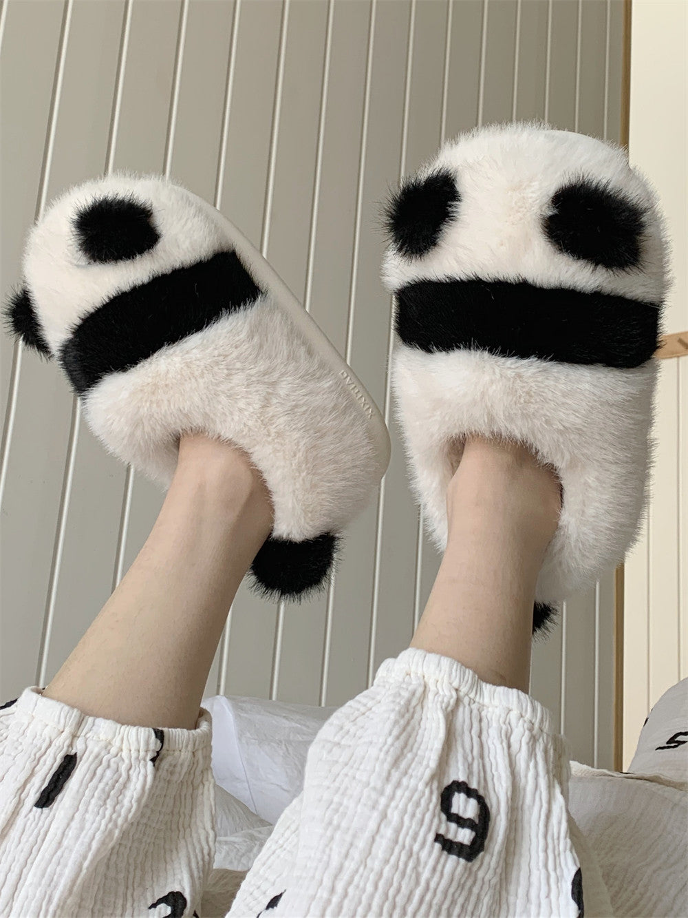 Lovely Panda Plush Slippers